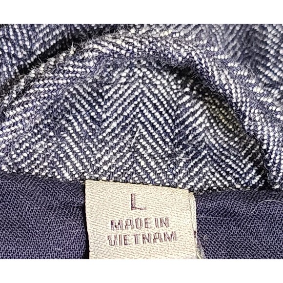 Goodfellow Men's Linen Blazer Sport Jacket Blue Casual Work Sz Large Pre Owned - Picture 3 of 13